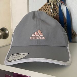 Gray/Pink Adidas hat